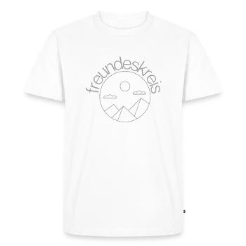 Friends of Mountains Minimalist - Men's Premium Organic T-Shirt - white - Front - Nico (187cm)