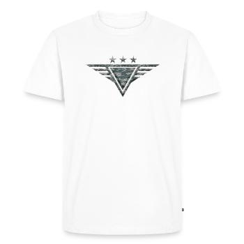 Armée - T-shirt Premium bio Homme - blanc - Devant - Nico (187cm)