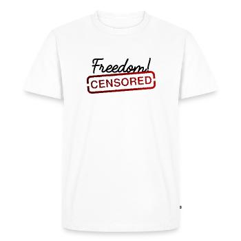 CENSORED FREEDOM - T-shirt Premium bio Homme - blanc - Devant - Nico (187cm)