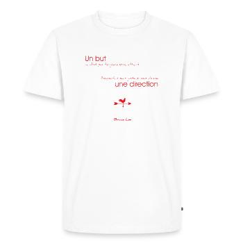 Citation de Bruce Lee - T-shirt Premium bio Homme - blanc - Devant - Nico (187cm)