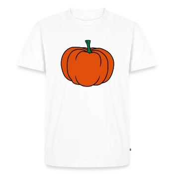 Pumpkin Comic Halloween Vegetables - Men's Premium Organic T-Shirt - white - Front - Nico (187cm)