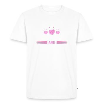 Tricot Tissu Tricot TricotEr Cadeau - T-shirt Premium bio Homme - blanc - Devant - Nico (187cm)
