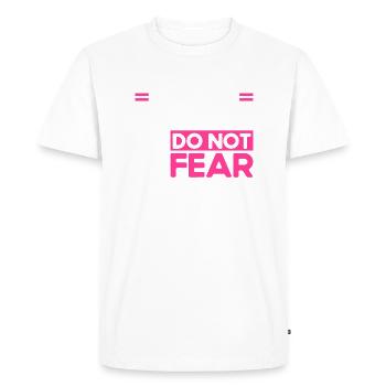 Égalité des sexes Égalité des sexes - T-shirt Premium bio Homme - blanc - Devant - Nico (187cm)