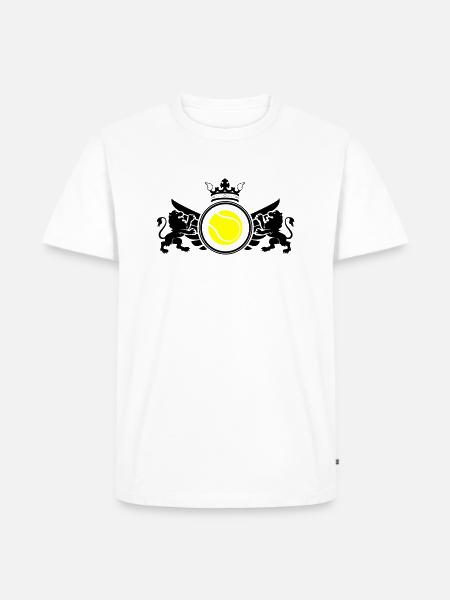 Tennis Crest - Men's Premium Organic T-Shirt - white