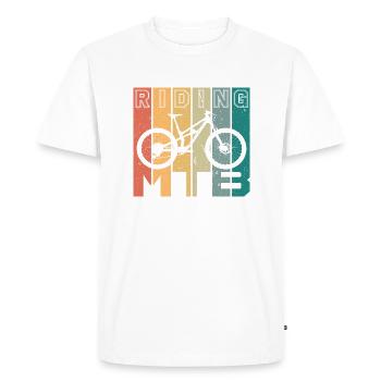 VTT - T-shirt Premium bio Homme - blanc - Devant - Nico (187cm)