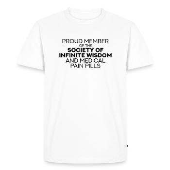 Retraité - T-shirt Premium bio Homme - blanc - Devant - Nico (187cm)