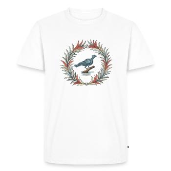 Le Rossignol à Mårtes - T-shirt Premium bio Homme - blanc - Devant - Nico (187cm)