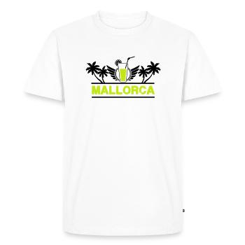 Majorca - Men's Premium Organic T-Shirt - white - Front - Nico (187cm)