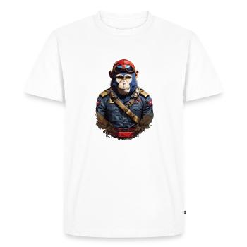 monkey - T-shirt Premium bio Homme - blanc - Devant - Nico (187cm)