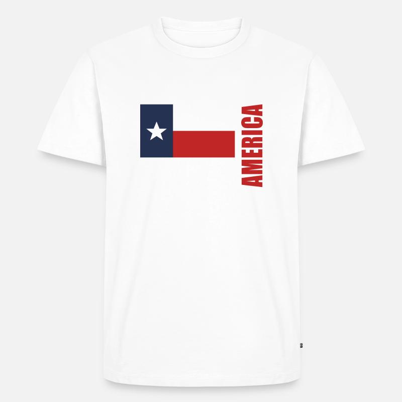 Texas - Männer Premium Bio T-Shirt - Weiß