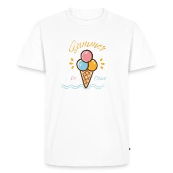 Ice Cream / Summer Ice Bo Graphic - Men's Premium Organic T-Shirt - white - Front - Nico (187cm)