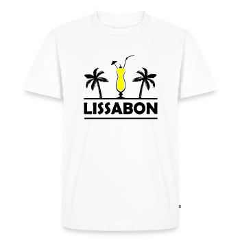 Lisbonne - T-shirt Premium bio Homme - blanc - Devant - Nico (187cm)