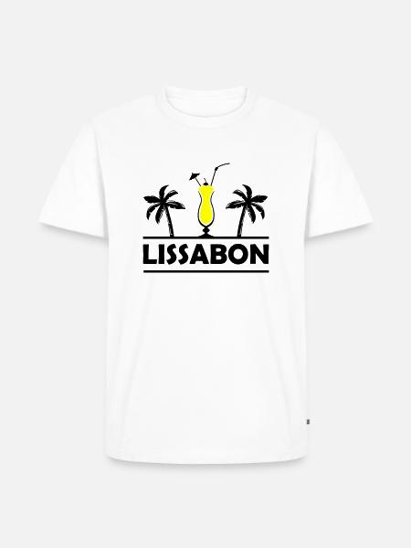 lissabon - Männer Premium Bio T-Shirt - Weiß