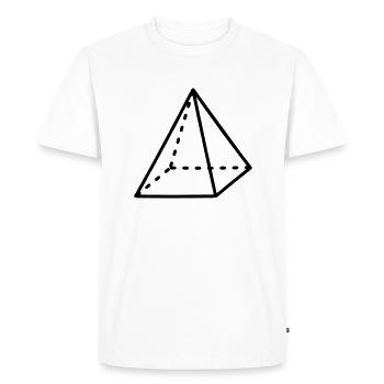 Pyramid Mathematics - Men's Premium Organic T-Shirt - white - Front - Nico (187cm)