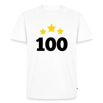 100 Years Star - 100th Anniversary Gift - Men's Premium Organic T-Shirt - white - Front - Nico (187cm)