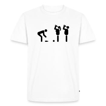 Flunkyball - trinken - Männer Premium Bio T-Shirt - Weiß - Vorne - Nico (187cm)