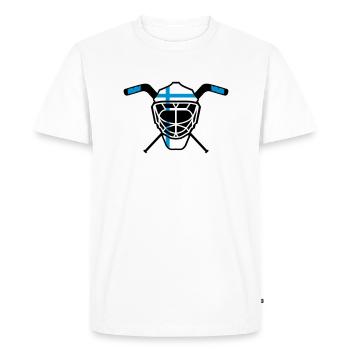 Hockey Goalie Mask Finlande - T-shirt Premium bio Homme - blanc - Devant - Nico (187cm)