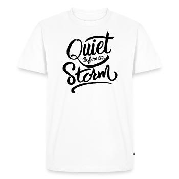 Quiet Before The Storm - Men's Premium Organic T-Shirt - white - Front - Nico (187cm)