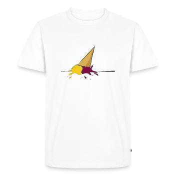 glace - T-shirt Premium bio Homme - blanc - Devant - Nico (187cm)