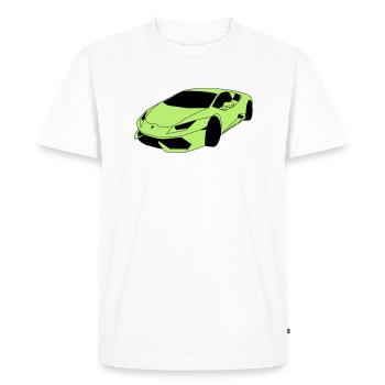 Voiture de sport Lambo - T-shirt Premium bio Homme - blanc - Devant - Nico (187cm)