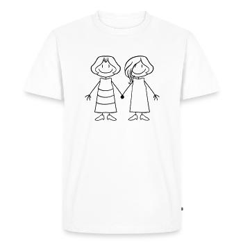 team girlfriend 2 friends sisters siblings les - Men's Premium Organic T-Shirt - white - Front - Nico (187cm)