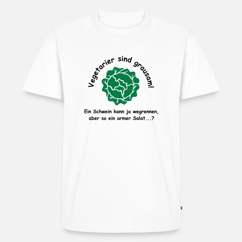 Vegetarier sind grausam - Männer Premium Bio T-Shirt - Weiß