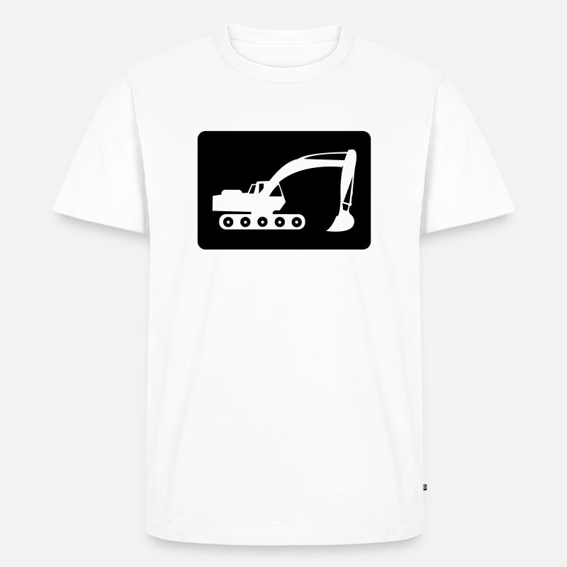 bagger - Männer Premium Bio T-Shirt - Weiß