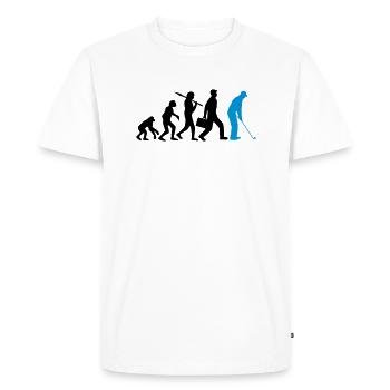 Play golf Evolution - Men's Premium Organic T-Shirt - white - Front - Nico (187cm)