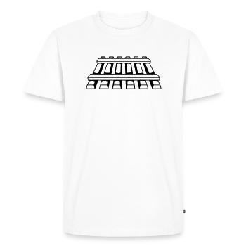 Track rails route - Men's Premium Organic T-Shirt - white - Front - Nico (187cm)