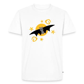 chauve-souris au clair de lune - T-shirt Premium bio Homme - blanc - Devant - Nico (187cm)