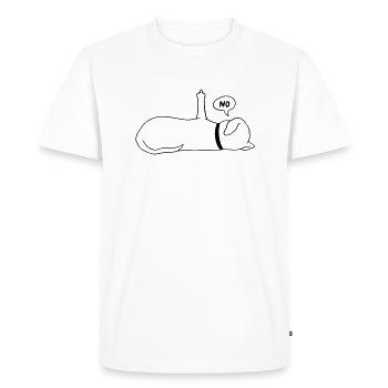 Lazy Dog Dog Lover Dog Owner Saying - Men's Premium Organic T-Shirt - white - Front - Nico (187cm)