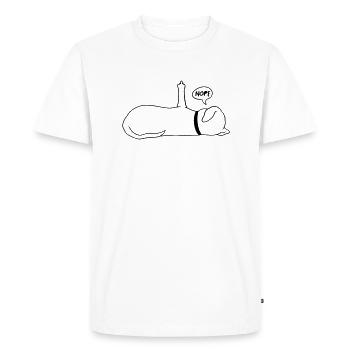 Lazy Dog Dog Lover Dog Owner Saying - Men's Premium Organic T-Shirt - white - Front - Nico (187cm)