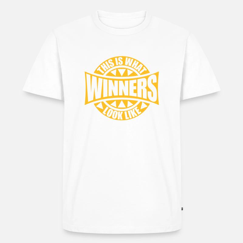 What Winners Look Like - Männer Premium Bio T-Shirt - Weiß