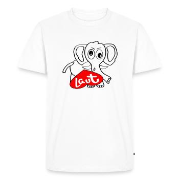 Trompe - T-shirt Premium bio Homme - blanc - Devant - Nico (187cm)