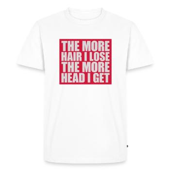 J’ai plus de tête - T-shirt Premium bio Homme - blanc - Devant - Nico (187cm)