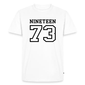 1973 - Men's Premium Organic T-Shirt - white - Front - Nico (187cm)