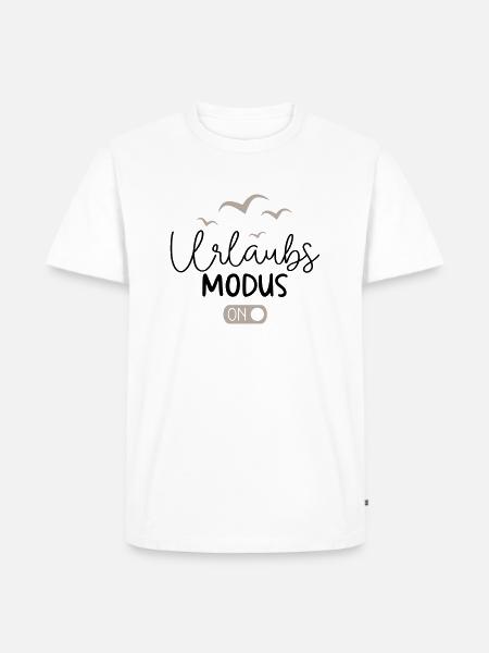 Urlaubsmodus - Männer Premium Bio T-Shirt - Weiß