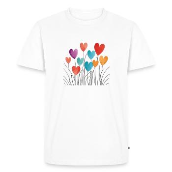 Flowers for Mom - Men's Premium Organic T-Shirt - white - Front - Nico (187cm)
