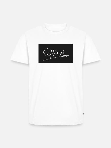 Tiefflieger - Männer Premium Bio T-Shirt - Weiß