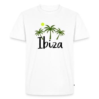 Ibiza - Men's Premium Organic T-Shirt - white - Front - Nico (187cm)