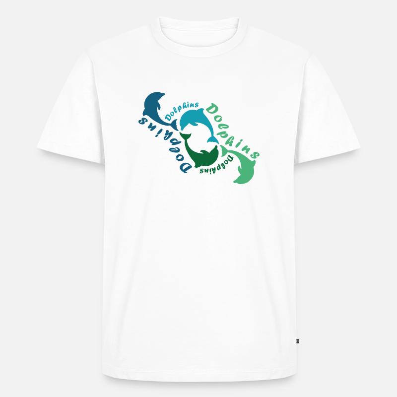 Delfin - Männer Premium Bio T-Shirt - Weiß