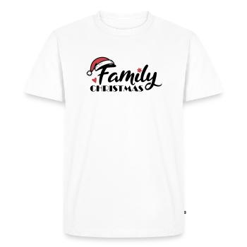 Police de Noël familiale - T-shirt Premium bio Homme - blanc - Devant - Nico (187cm)