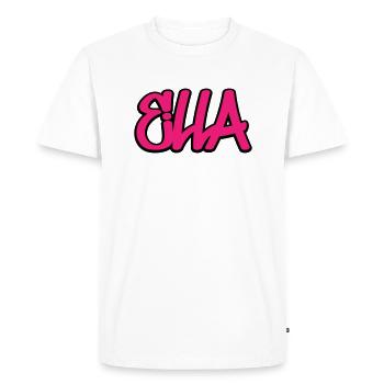 Ella Name Graffiti Hip Hop - Men's Premium Organic T-Shirt - white - Front - Nico (187cm)