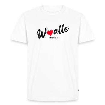 Walle - Bremen - Men's Premium Organic T-Shirt - white - Front - Nico (187cm)