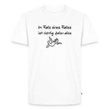 Juste au cas où - T-shirt Premium bio Homme - blanc - Devant - Nico (187cm)
