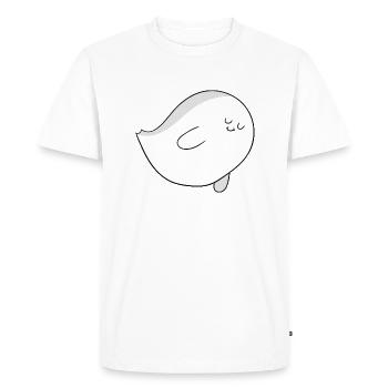 Halloween fantôme Ghost cadeau d’horreur - T-shirt Premium bio Homme - blanc - Devant - Nico (187cm)
