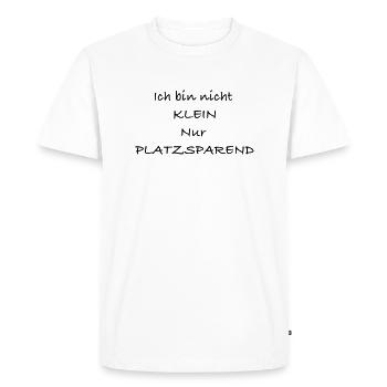 Je ne suis pas seulement petit en peu d’espace - T-shirt Premium bio Homme - blanc - Devant - Nico (187cm)