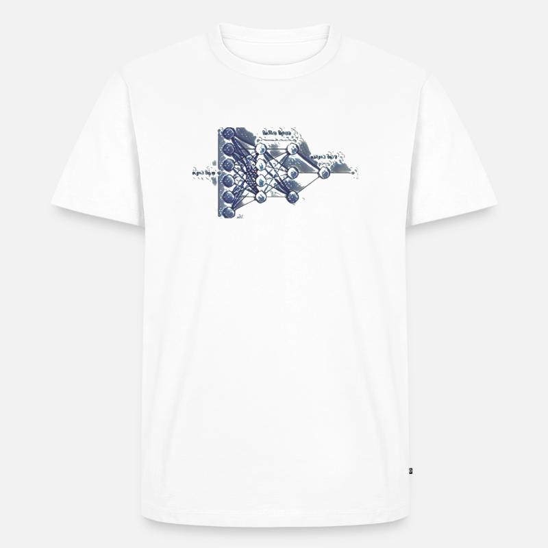 Deep Learning Ukiyoe-Effekt - Männer Premium Bio T-Shirt - Weiß