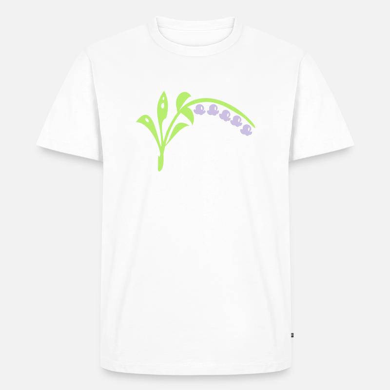 Tal der Lilien Blumen - Männer Premium Bio T-Shirt - Weiß