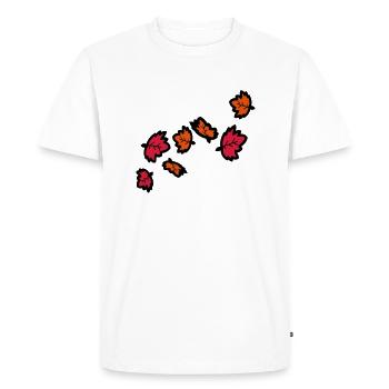 Feuilles d'érable automne - T-shirt Premium bio Homme - blanc - Devant - Nico (187cm)